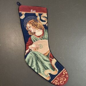 Lori Name Christmas Stocking Heritage Cross Stitch Angel‎ Music SEE NOTES